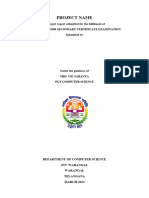 Project SAMPLE Document