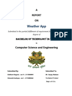 Update Weather App Project Report