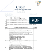 ECO-12 CBSE Additional Practice Questions 2023-24