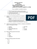 First Periodic Examination in Advanced Chemistry I (11-Stem)