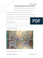 Top 10 High Frequency PCB Manufacturers in The World