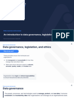 An Introduction To Data Governance, Legislation, and Ethics (Slides)