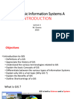 GIS A - Introduction - Lecture 1 - Edited14092023