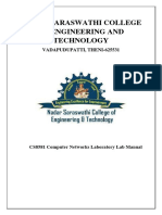 CS8581 Networks Lab Manual