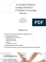 Pediatric Oncology Nursing Care