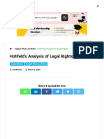 Hohfeld's Analysis of Legal Rights