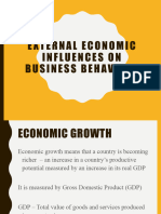 Chapter 9 External Economic Influences On Business Behaviour - STUDENT