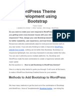 WordPress Theme Development Using Bootstrap