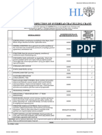 Checklist For The Inspection of Overhead Travelling Crane