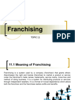 Topic 11 Franchising