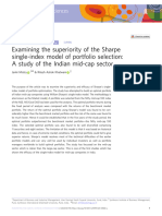 Examining The Superiority of The Sharpe Single-Index Model of Portfolio Selection: A Study of The Indian Mid-Cap Sector