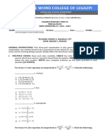 4th Monthly Test Precal