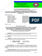 2023 Barangay Resolution No. 2023-22 - Resolution Updating The Authorized Barangay Signatories at Landbank - Batac City Branch