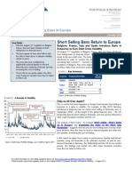 Impact of Short Selling Bans in Europe