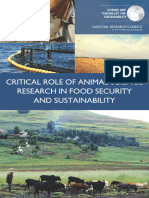 Critical Role of Animal Science Research in Food Security and Sustainability