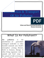 Introduction and Transport of Air Pollution