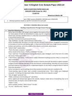 CBSE Class 12 English 14 Apr Core Sample Paper 2023 24