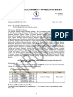 Schedule of 1st Professional MBBS Examinations November December 2023