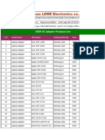 AC Adapter Product List