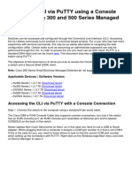 smb4984 Access The Cli Via Putty Using A Console Connection On 300 A