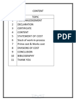 Cost Sheet 2