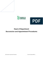 HRX001 HoD Succession & Appointment Procedures