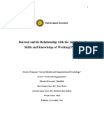 Boreout and Its Relationship With The Job-Related Skills and Knowledge of Working People