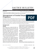 Management of Genital Herpes in Pregnancy