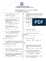 SS 2 Further Maths 3RD Term Exam 2020