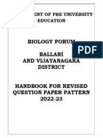 Biology Forum Question Paper Pattern 2022-23