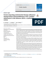 Factors Impacting Antiretroviral Therapy Adherence Among Human Immunodeficiency Virus-Positive Adolescents in Sub-Saharan Africa