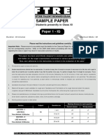 Ftre 2023 Sample Paper Class Xi p1 I.Q