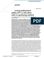 Improving Antibacterial Ability of Ti Cu Thin Films With Co Sputtering Method