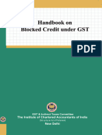 Handbook On Blocked Credit Under GST