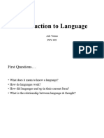 Introduction To Language - PSY499 - 1