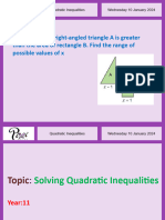 Quadratic Inequalities