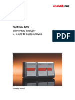 MULTI EA400 Carbon Analyzer OPERATIONAL MANUAL