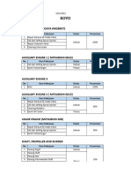 Main Engine (Nigata 6M28Bgt) : No Item Pekerjaan Status Persentase