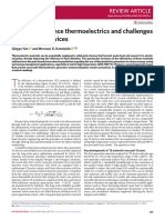 High-Performance Thermoelectrics and Challenges For Practical Devices