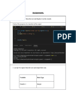 Javascript - Domain Fundamentals Assignments