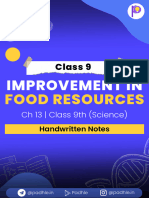 Improvement in Food Resources - Class 9 Notes Padhle