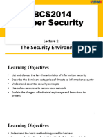 Lecture 1 The Security Environment