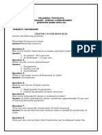 Class 10 Water Resources Question Bank