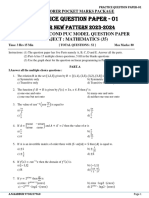 PQP 01 Puc II Maths 2024