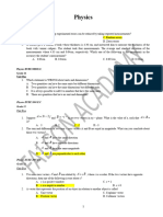 Physics: Physics EUEE 2007 E.C Grade 11 Unit One