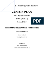 AI & MLB (MBA-III Sem.) 2022-24