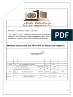 Method Statement For PPMCM of Electrical Systems