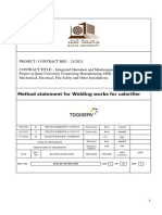 Method Statement For Welding Works For Calorifier