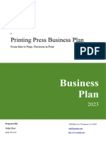 Printing Press Business Plan