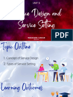 Service Design and Service Setting